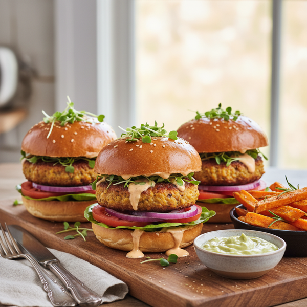 Savory Chickpea Walnut Burger Delights recipe
