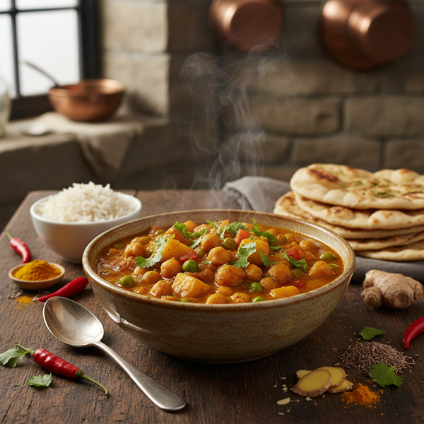 Savory Chickpea and Potato Curry recipe