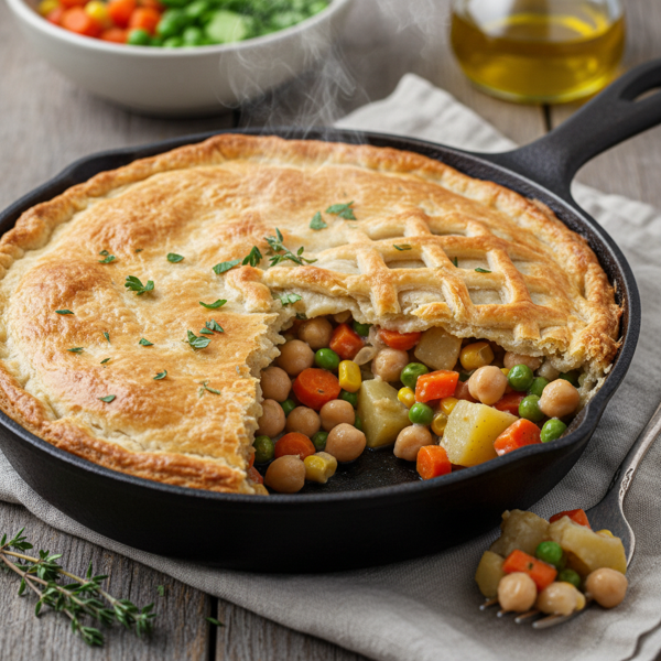 Savory Chickpea and Veggie Pot Pie recipe