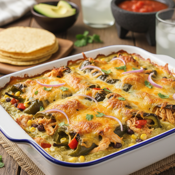 Savory Chiles Rellenos Chicken Casserole recipe