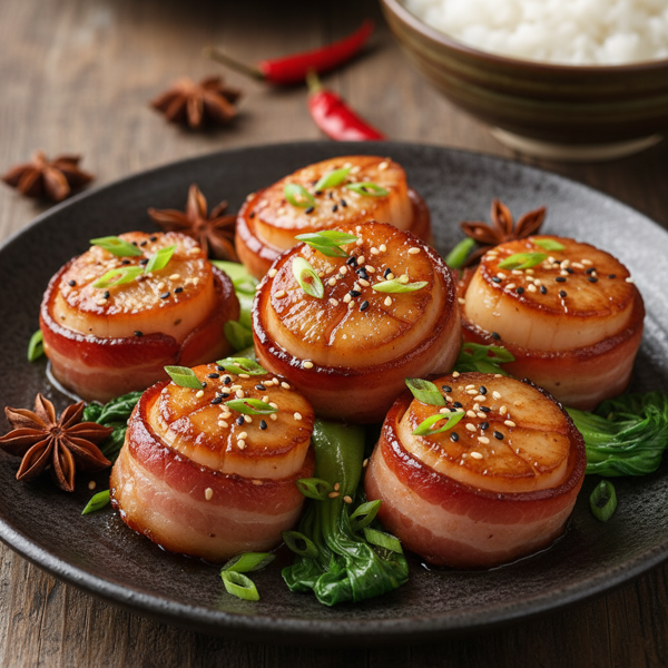 Savory Chinese Bacon-Wrapped Scallops recipe