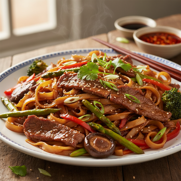 Savory Chinese Beef Noodle Stir-Fry recipe