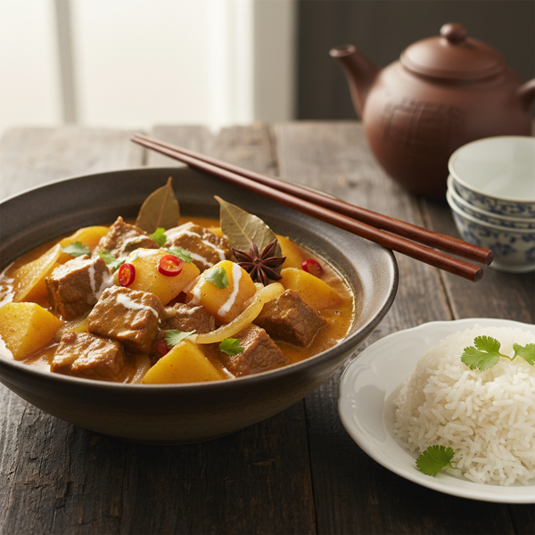 Savory Chinese Curried Beef with Potatoes recipe