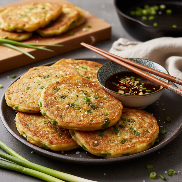 Savory Chive & Scallion Pancakes recipe