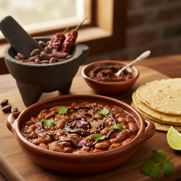 Savory Chocolate Mole Pinto Beans recipe