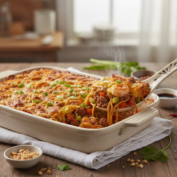 Savory Chow Mein Casserole recipe
