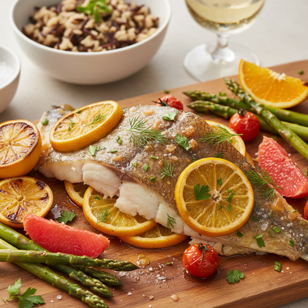 Savory Citrus-Infused Baked Haddock recipe