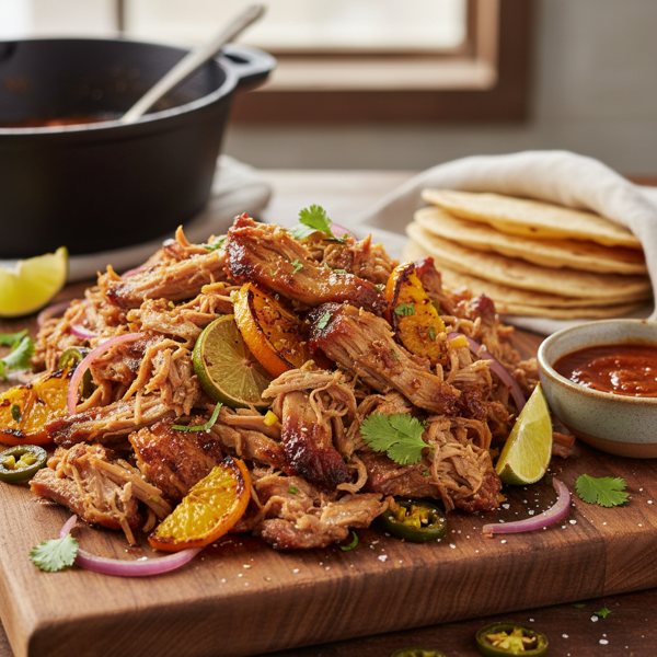 Savory Citrus-Infused Pork Carnitas recipe