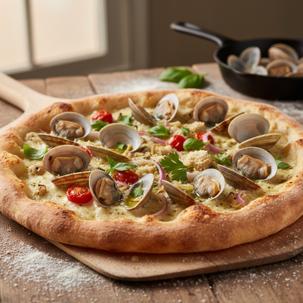 Savory Clam Delight Pizza recipe