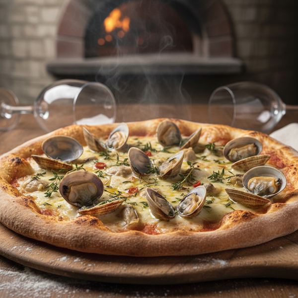 Savory Clam & Thyme Pizza recipe