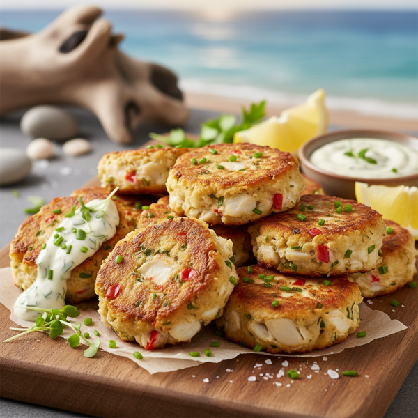 Savory Coastal Crab Cakes recipe