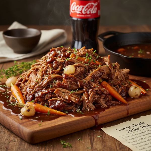 Savory Coca-Cola Pulled Pork with Rich Gravy recipe