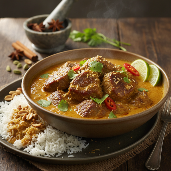 Savory Coconut Curry Beef recipe