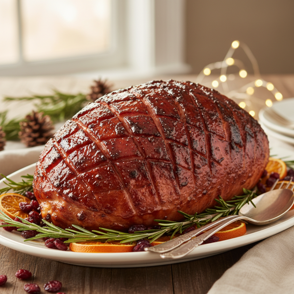 Savory Cola-Glazed Holiday Ham recipe
