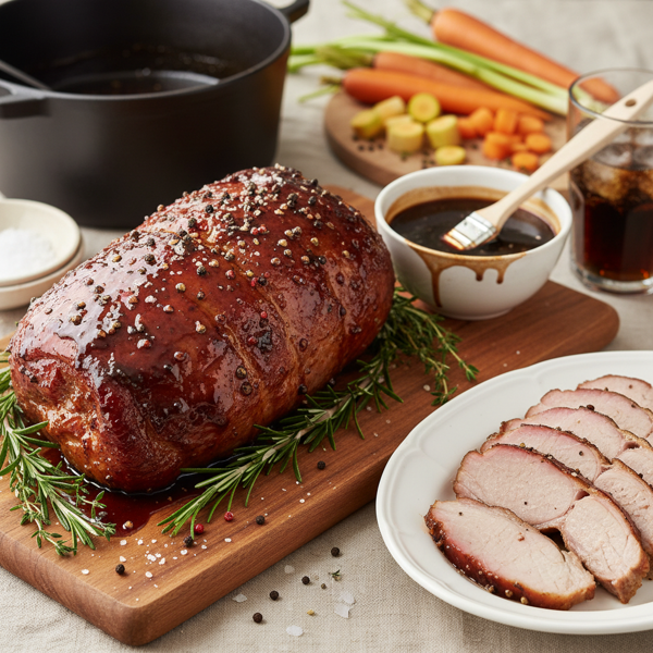 Savory Cola-Glazed Pork Roast recipe