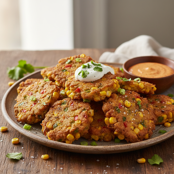 Savory Corn Delight Fritters recipe