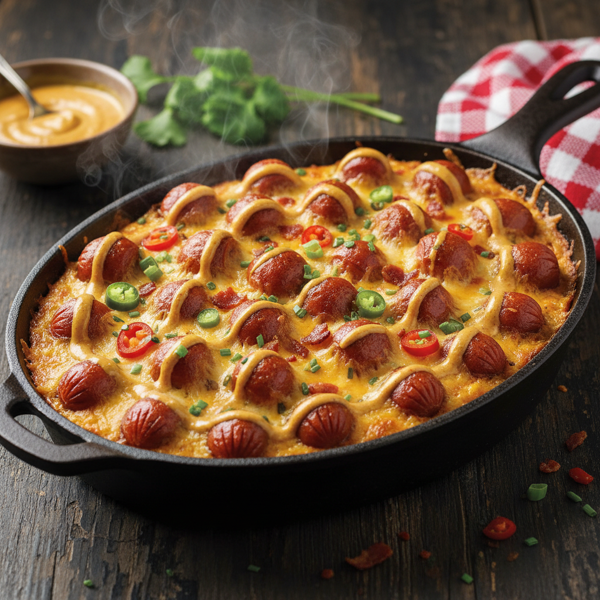 Savory Corn Dog Casserole recipe