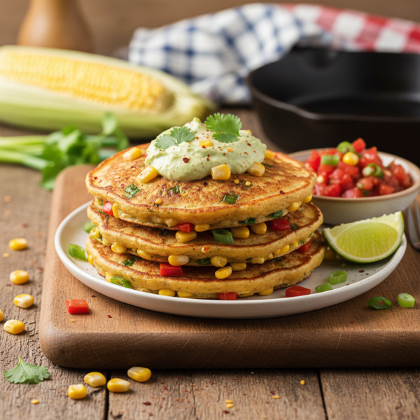 Savory Corn Pancakes recipe