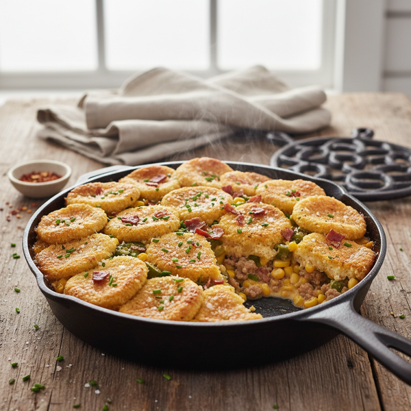 Savory Corn Pone Casserole recipe