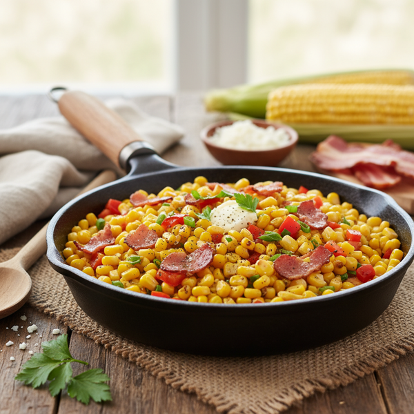 Savory Corn and Bacon Medley recipe