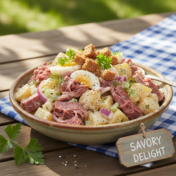 Savory Corned Beef Potato Salad Delight recipe