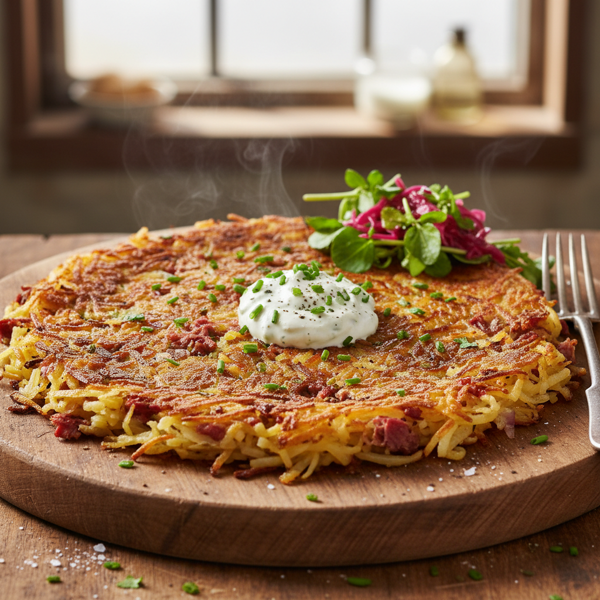 Savory Corned Beef & Potato Rosti recipe