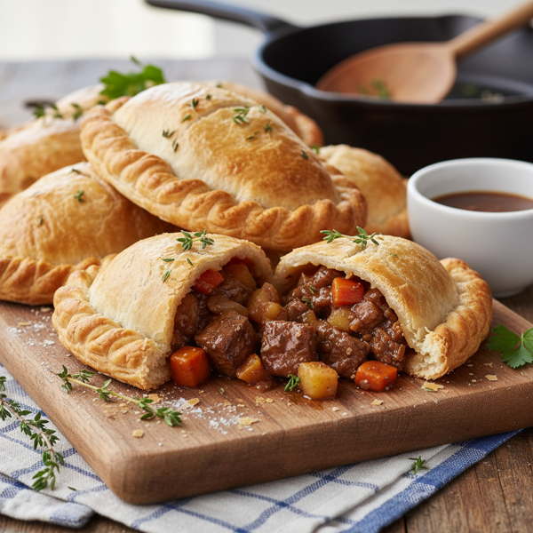 Savory Cornish Pasties with Hearty Beef Filling recipe