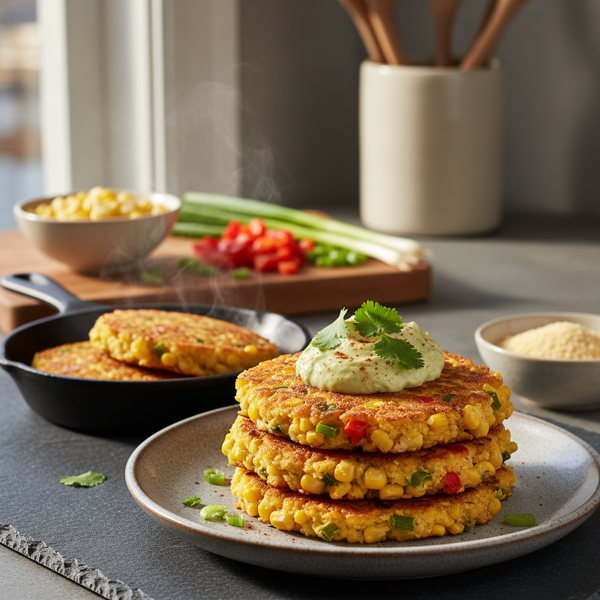 Savory Cornmeal Griddle Cakes recipe