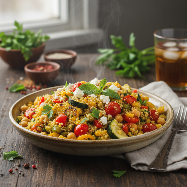 Savory Couscous Medley with Corn recipe