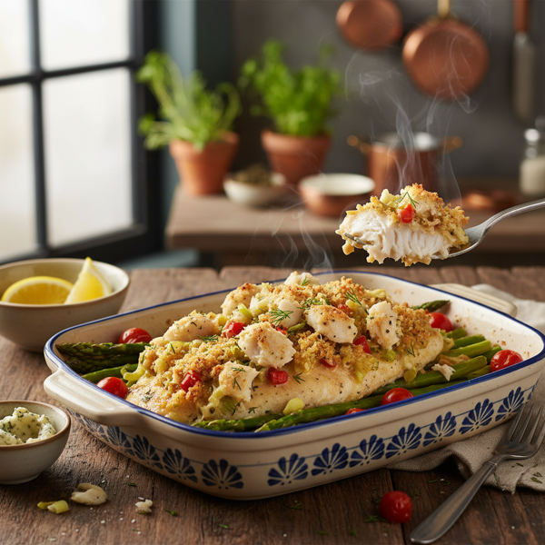 Savory Crab-Infused Tilapia Bake recipe