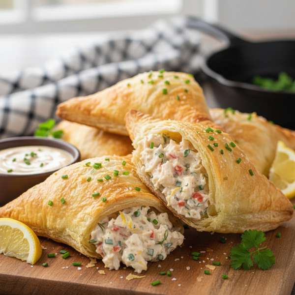Savory Crab-Stuffed Puff Pastries recipe