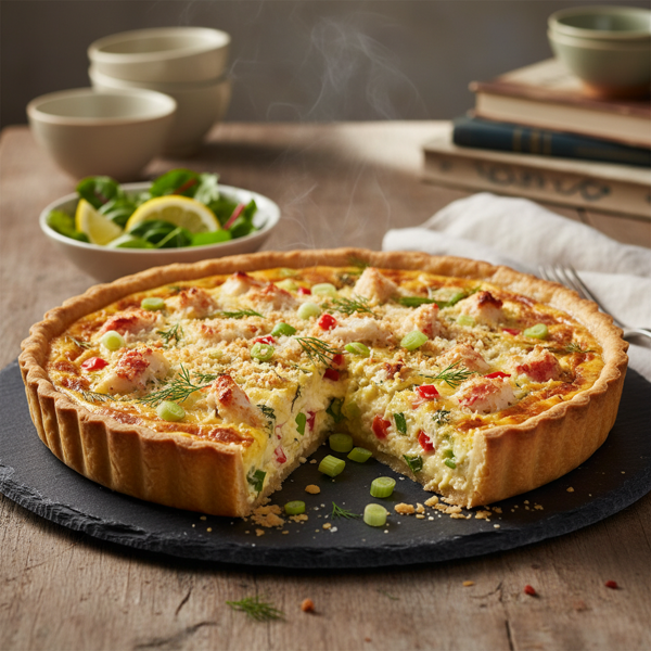 Savory Crab Delight Quiche recipe