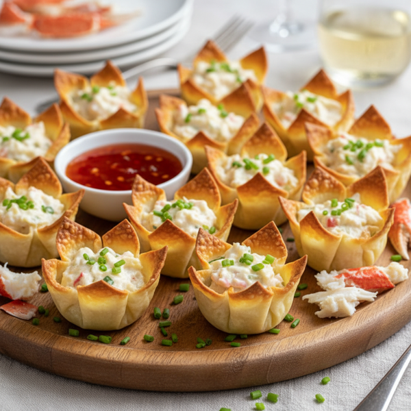 Savory Crab Rangoon Wonton Bites recipe
