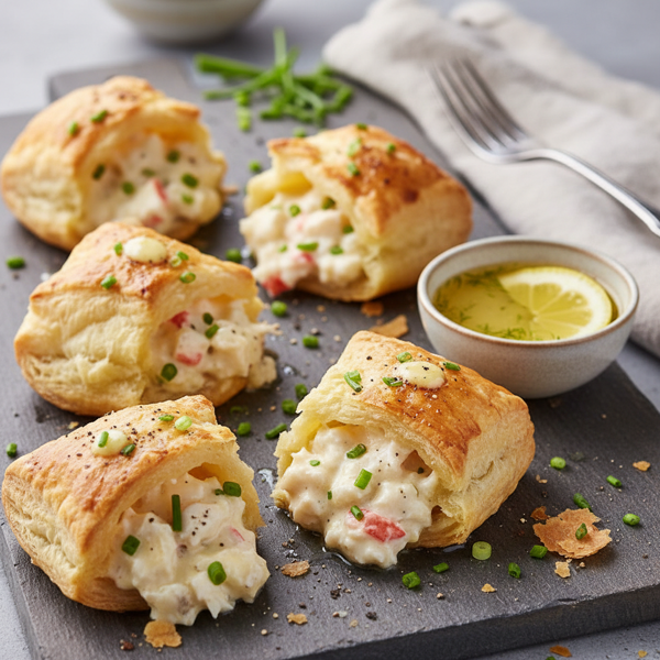 Savory Crab & Cream Cheese Puffs recipe