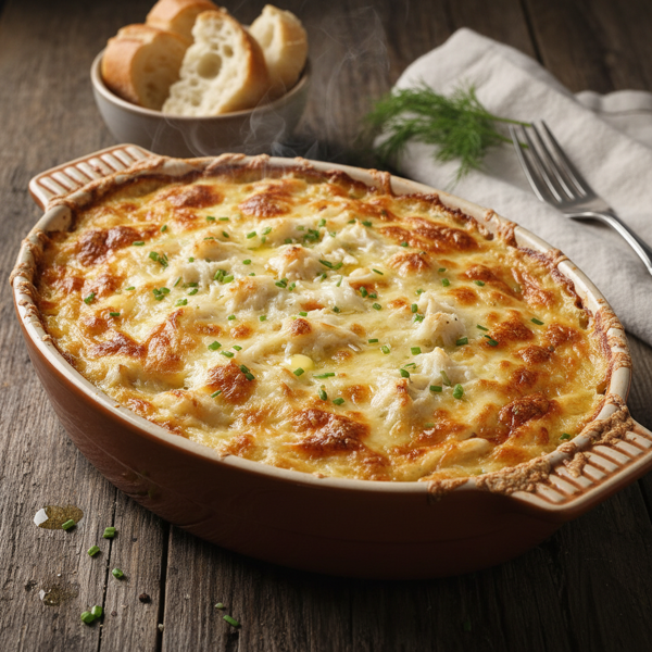 Savory Crab and Gruyere Bake recipe