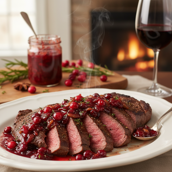 Savory Cranberry Preserve Steak Sauce recipe