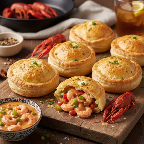 Savory Crawfish Puff Pies recipe