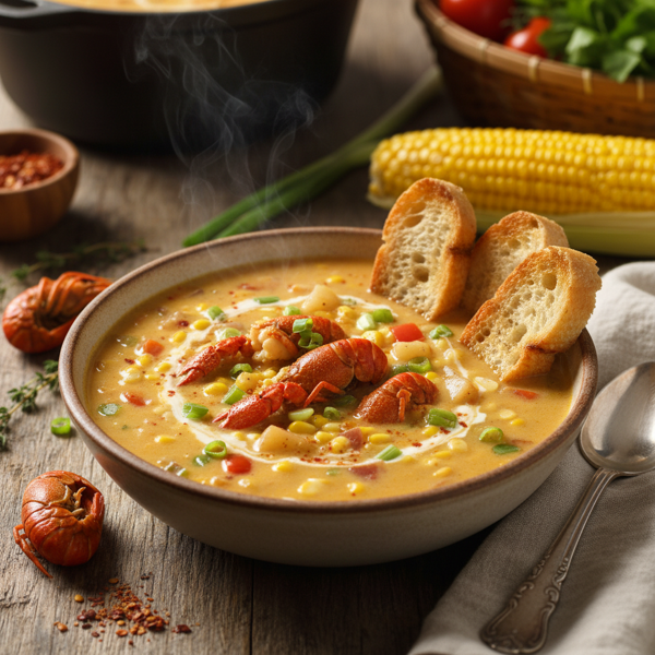 Savory Crawfish and Corn Chowder recipe