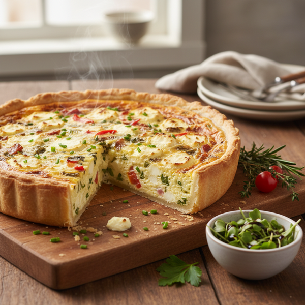 Savory Cream Cheese Quiche Delight recipe