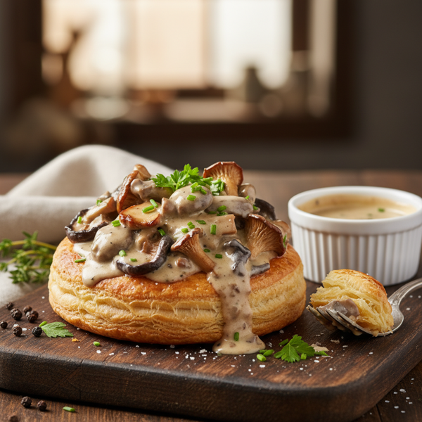 Savory Creamed Mushroom Puff recipe