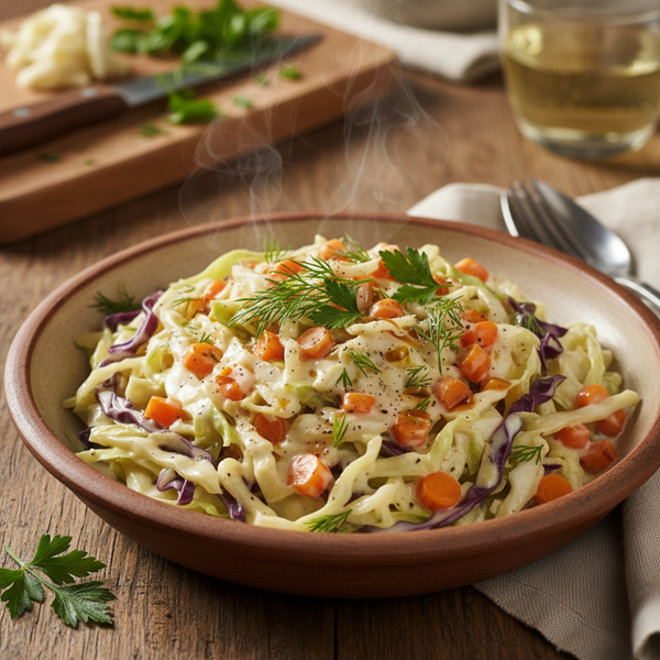 Savory Creamy Cabbage and Carrot Delight recipe