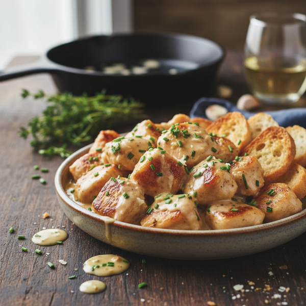 Savory Creamy Chicken Bites recipe