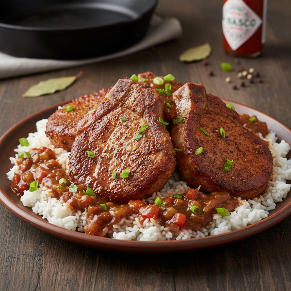 Savory Creole-Style Pork Chops recipe