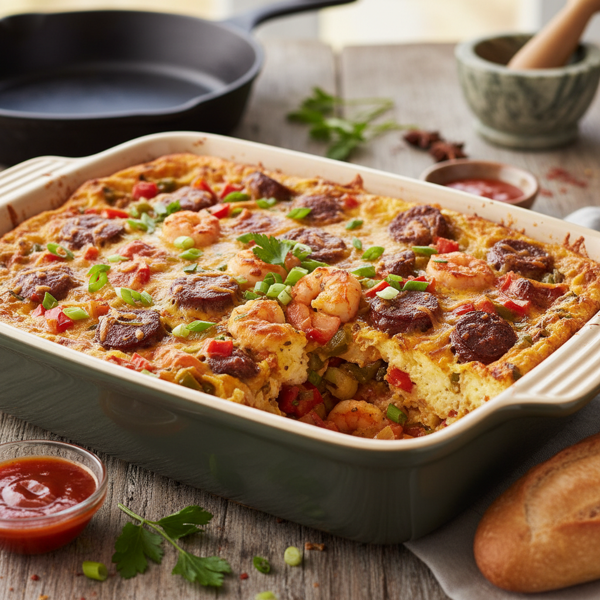 Savory Creole Egg Casserole recipe
