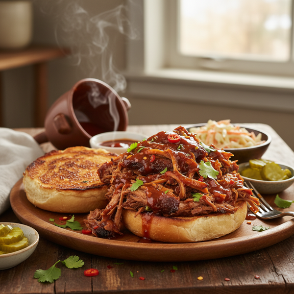 Savory Crock Pot BBQ Pulled Pork Delight recipe