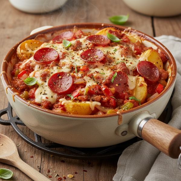 Savory Crock Pot Pizza-Style Potatoes recipe