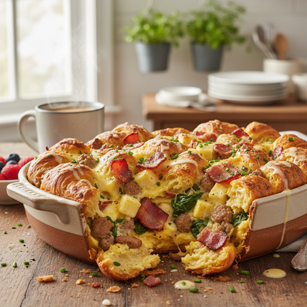 Savory Croissant Breakfast Bake recipe