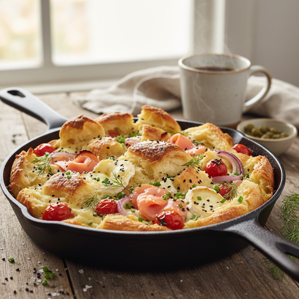 Savory Croissant & Smoked Salmon Breakfast Bake recipe