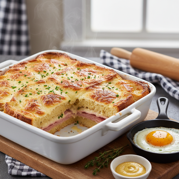 Savory Croque Monsieur Casserole recipe