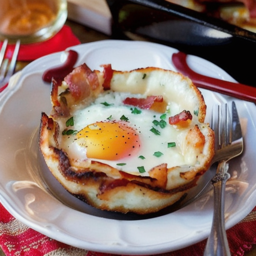 Savory Crouton & Bacon Egg Bake recipe